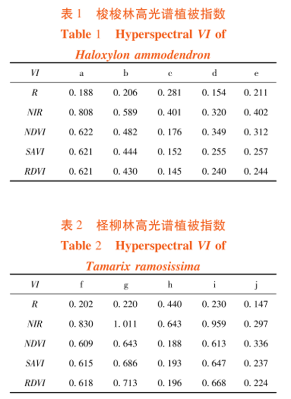 高光譜遙感在荒漠林植被指數(shù)（VI）比較中的應(yīng)用6